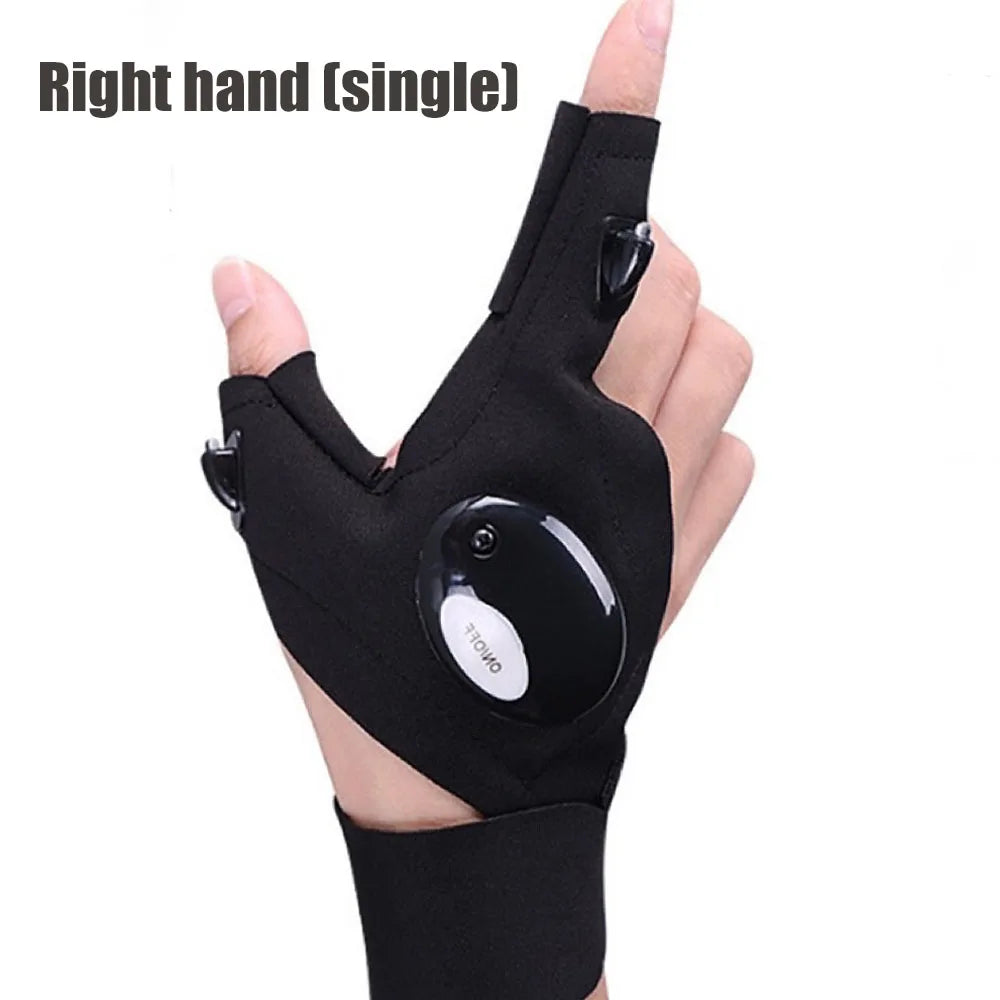 LED Finger Flashlight Glove