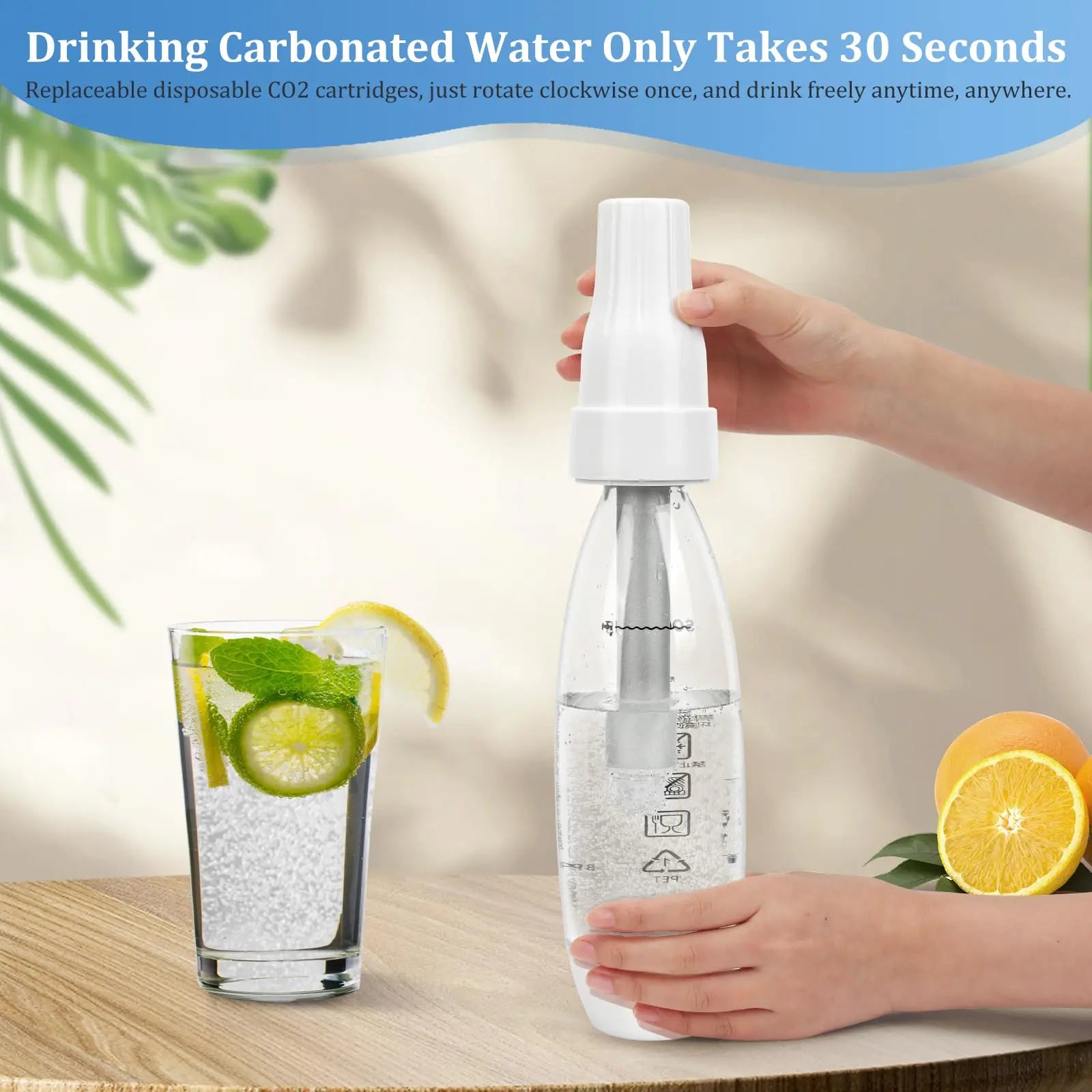 Soda Bubble Machine for Making Fresh Soda Water Fizzy Drink Portable Household Sparkling Water Maker Machine Easy to Use
