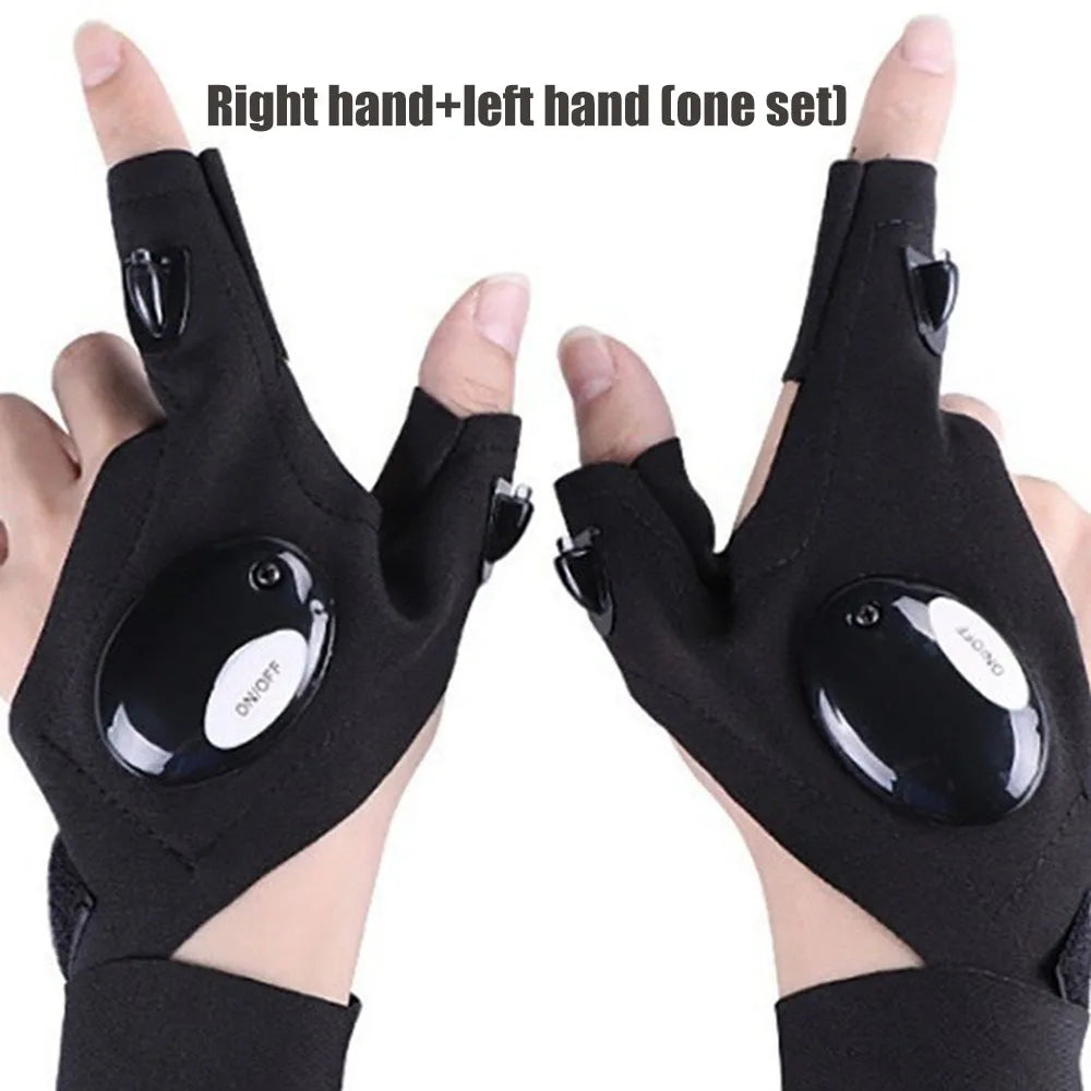 LED Finger Flashlight Glove