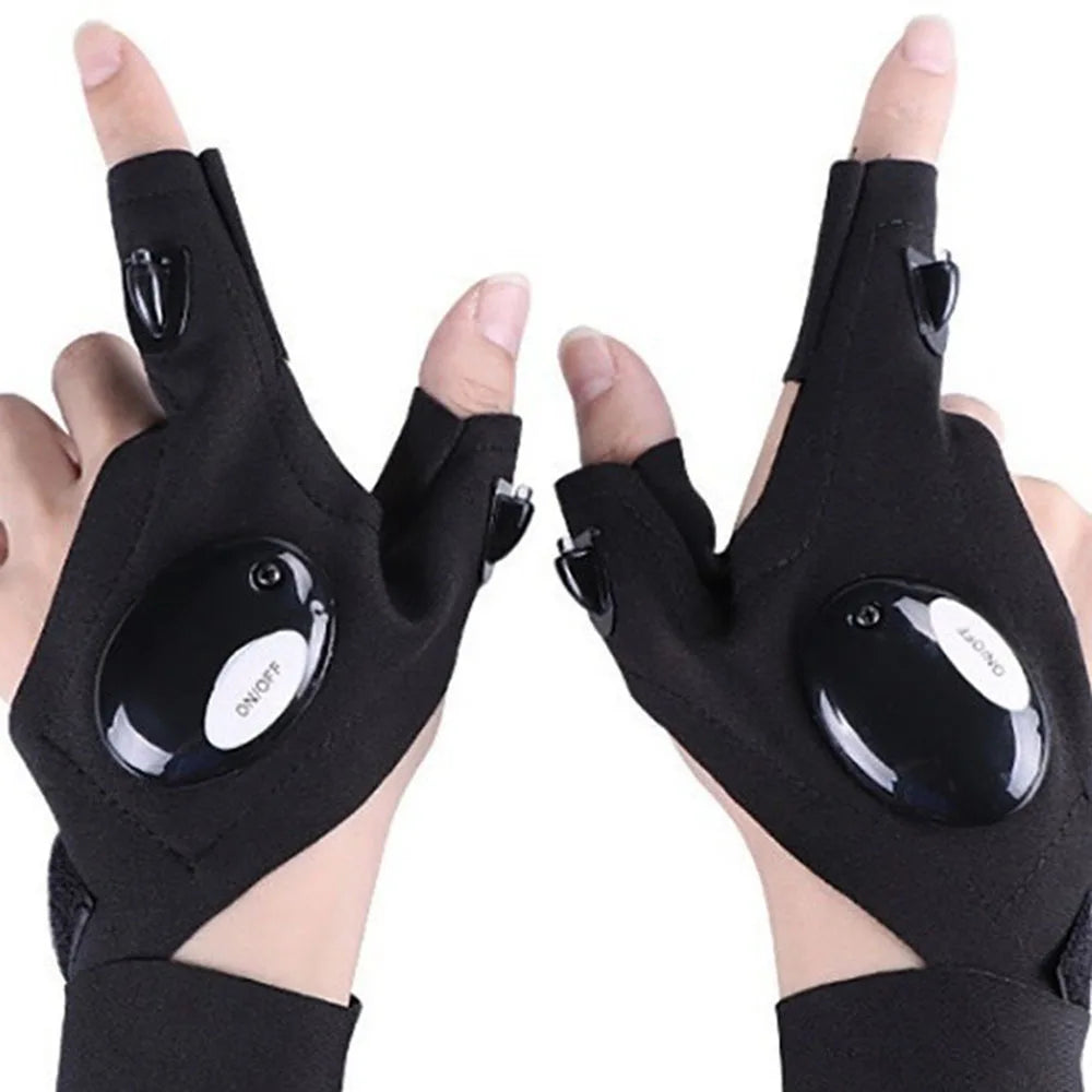 LED Finger Flashlight Glove
