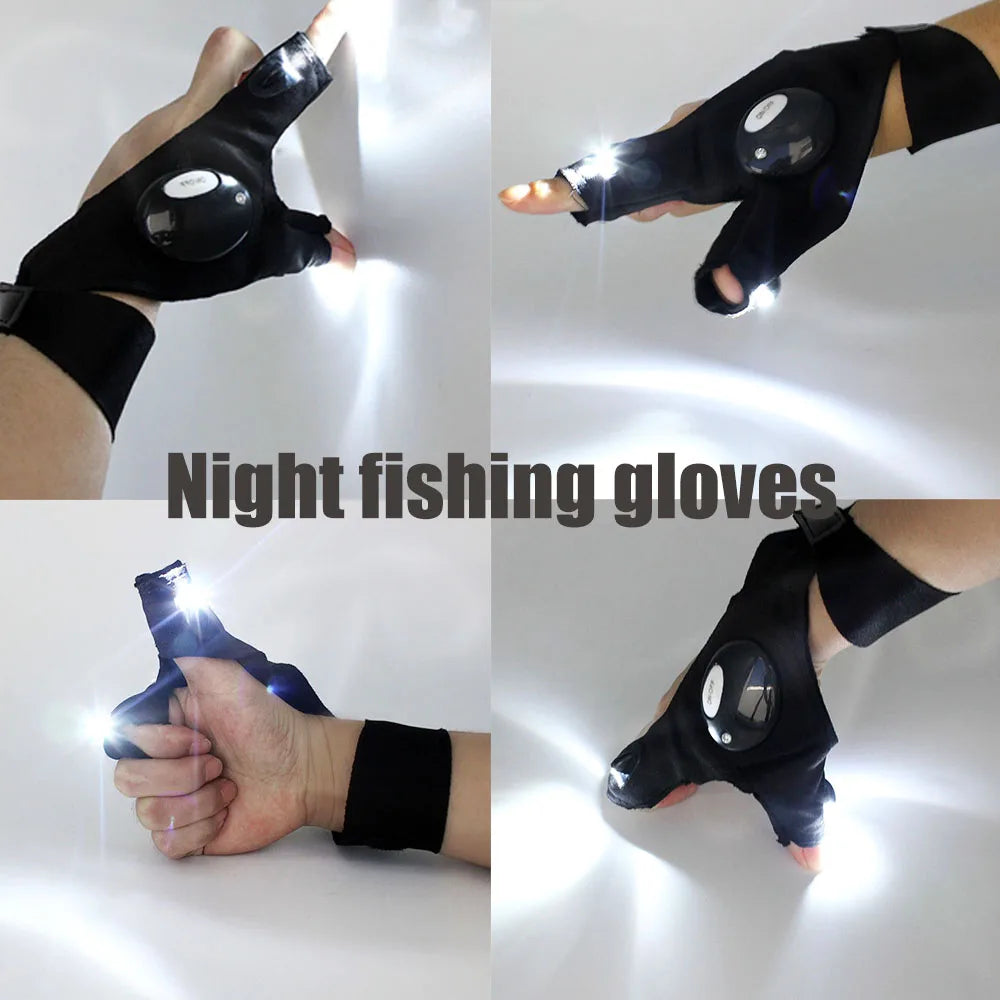 LED Finger Flashlight Glove