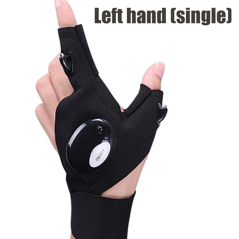 LED Finger Flashlight Glove